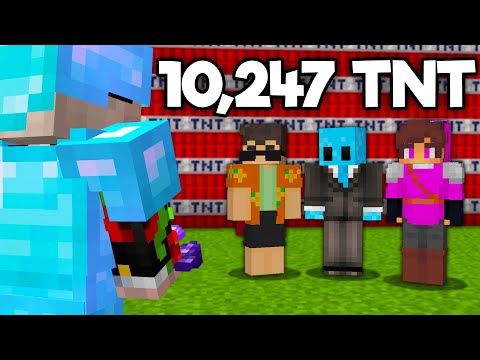 Unbelievable! Using 10,247 TNT to betray Minecraft SMP!