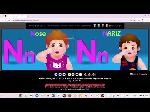 Phonics Song with TWO Words - A For Apple ChuChuTV Español vs English