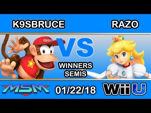 MSM 130 - K9sbruce (Diddy Kong) Vs. LH | Razo (Peach) Winners Semis - Smash 4
