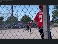 Kid Hits Baseball Almost To The Fence On A Big Field