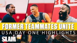 Kevin Durant, Russell Westbrook, & James Harden WORK IT at Team USA Camp | Day 1 SLAM Highlights