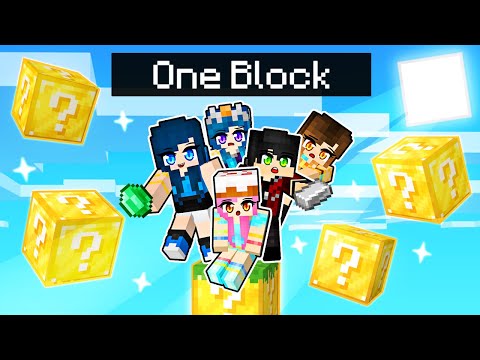 Minecraft but we're stuck on ONE LUCKY BLOCK!