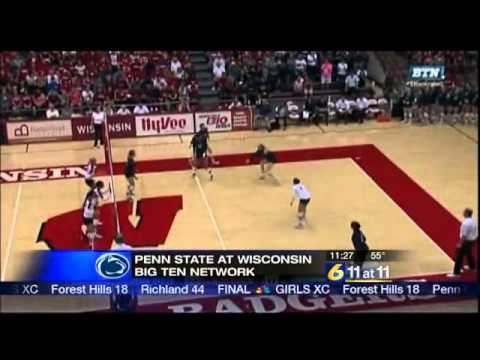 PSU sweeps Wisconsin in volleyball title rematch