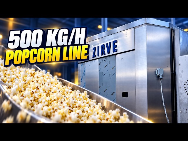 zirve extrusion | كيف يُصنع الفشار بطاقة 500 كغ/ساعة | خط إنتاج ZIRVE C500