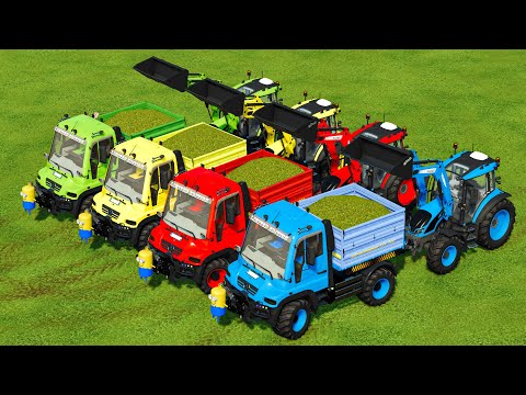 FILL CORN CHAFF WITH VALTRA TRACTORS IN MINI TRUCKS - Farming Simulator 22