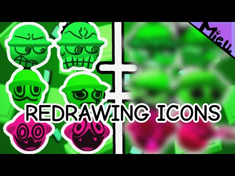 REDRAWING DAVE AND BAMBI ICONS (GOLDEN APPLE EDITION)(PART1) | fnf ibispaint x