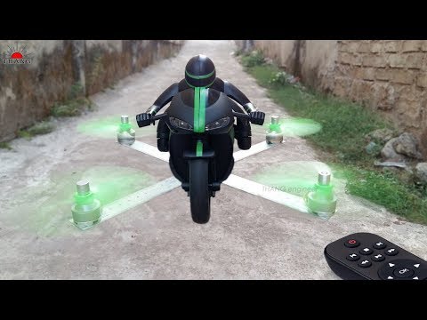 How to make a Remote Control Drone MotorCycle Flying at home Video