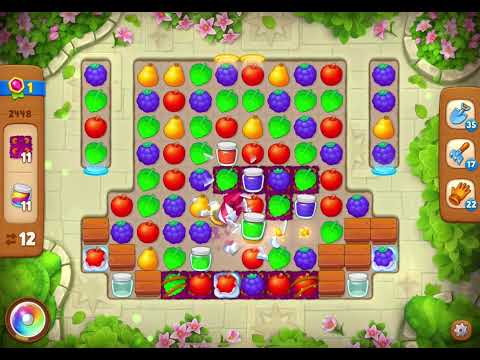GardenScapes Level 2448 no boosters (18 moves)