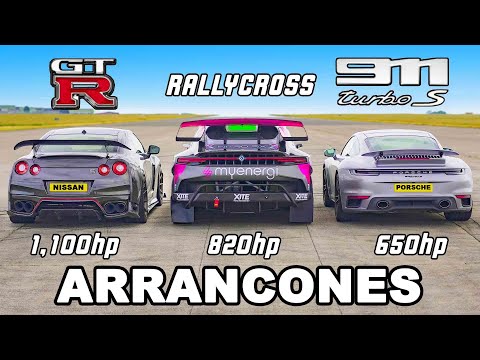 1100hp GT-R vs 911 Turbo S vs Rallycross: ARRANCONES
