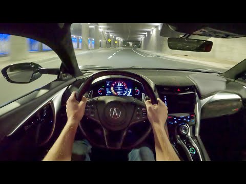 2022 Acura NSX Type S - POV Night Drive (Binaural Audio)