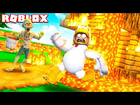 IL MIO VILLAGGIO DI MINECRAFT È SOTTO ATTACCO SU ROBLOX!!