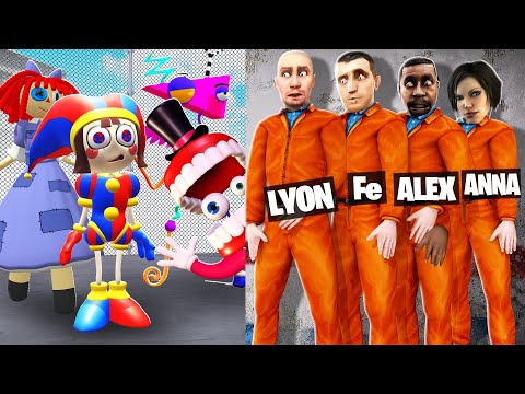 SCAPPO dalla PRIGIONE DI POMNI DIGITAL CIRCUS! GUARDIE E LADRI SU GMOD