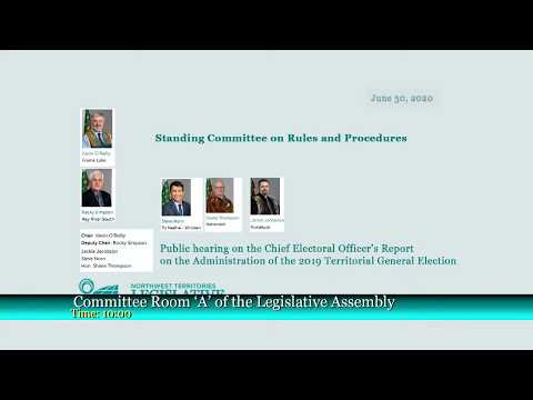 Public hearing: Report on the Administration of the 2019 Territorial General Election.