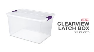 Sterilite 66 Quart Clearview Latch Box
