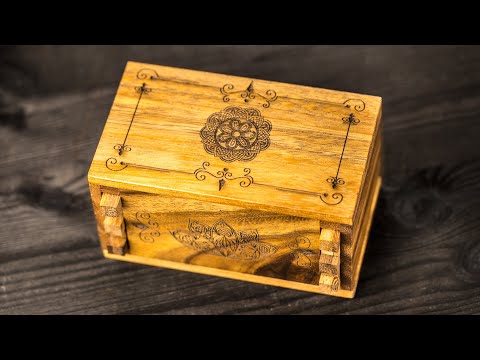 Solving beautiful Secret lock box with Mandala artwork