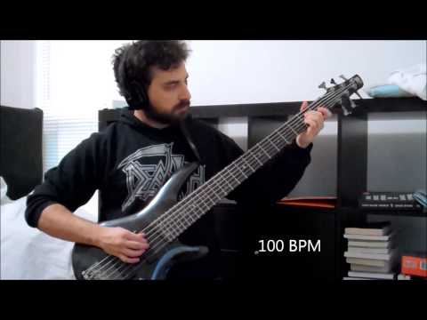 Bass Guitar Right Hand Speed Galloping Exercise 3 Fingers 80 - 240 BPM
