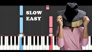 LSD - Thunderclouds (SLOW EASY PIANO TUTORIAL)