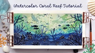Layered Watercolor Coral Reef Tutorial