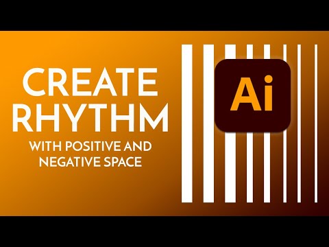 Create rhythm. Explore positive & negative space. Use lines & rectangles | Illustrator Tutorial