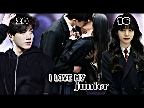 || I love my junior|| taekook love story use headphones 🌚🎧 romantic taekook one shot movie 🎥🍿