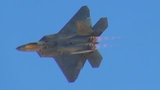 preview picture of video 'F-22 Raptor Incredible Demo Flight@Nellis AFB Air Show 2012'