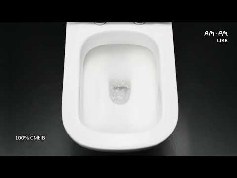 Тест на омывание чаши унитаза-компакта AM.PM Like С808607SC