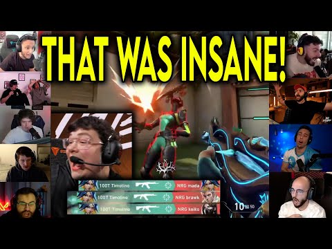 Valorant Streamers Reacts To 100T Timotino HITTING A CRAZY 4k Against NRG In VCT