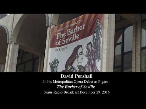 David Pershall - Figaro's Aria - The Barber Of Seville - Metropolitan Opera Debut