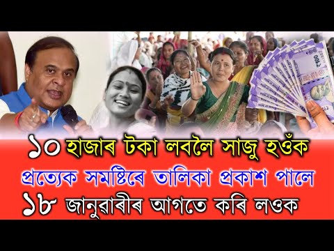 Assam New Schemes / Gutor Poisa / Ration Card / Arunudoi Asoni / Sarkari Ghar / PM Kissan