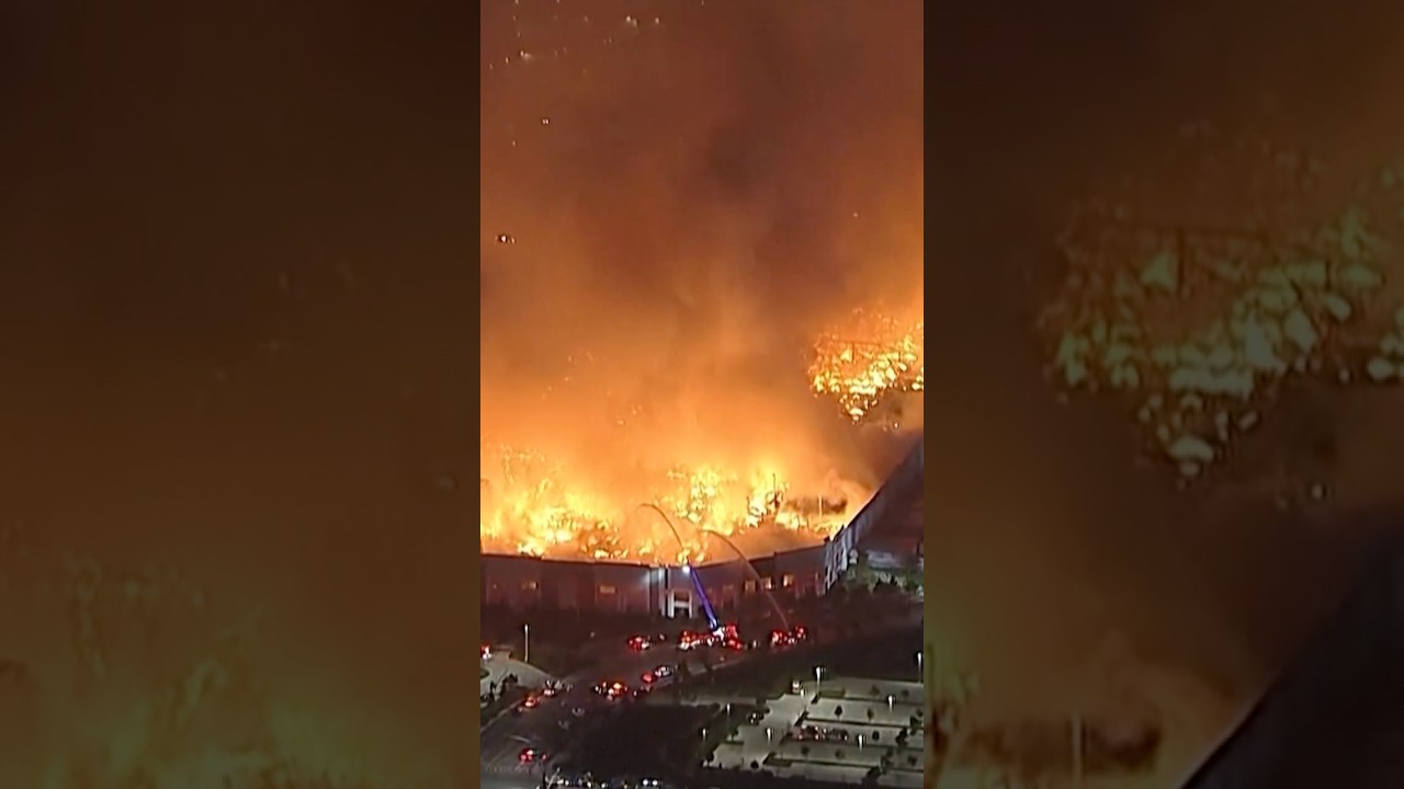 Fire Explodes at Toilet Paper Warehouse in California