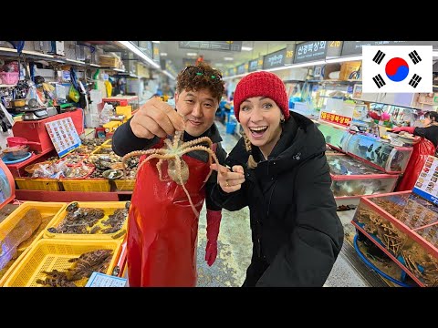 BIGGEST Seafood Market in South Korea 🇰🇷  Korean Food at Jagalchi Market in BUSAN