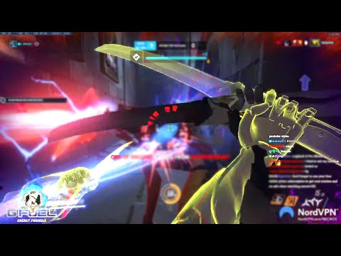 Necros Sick Carry Genji - 43 elims! POTG! [ Overwatch Season 31 Top 500 ]