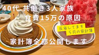 【家計簿公開】手取り46万 40代共働き3人家族、食費15万円の原因は？