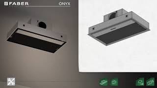 Faber ONYX-C X/V A90 černé sklo / nerez