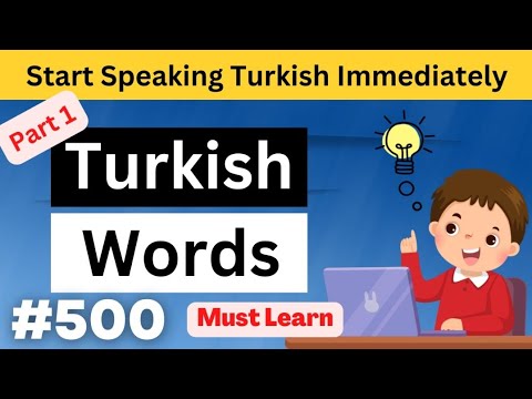 500 Turkish Words for Beginners - PART 1 | Learn Turkish | ANIMATED