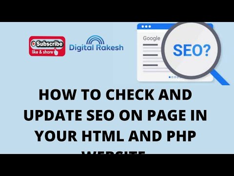 Check and update seo on page in your html and php website
