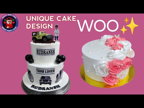 How To Make Unique Cake Design | Fancy Cake Decorating Ideas | Divyanshu Bakers  