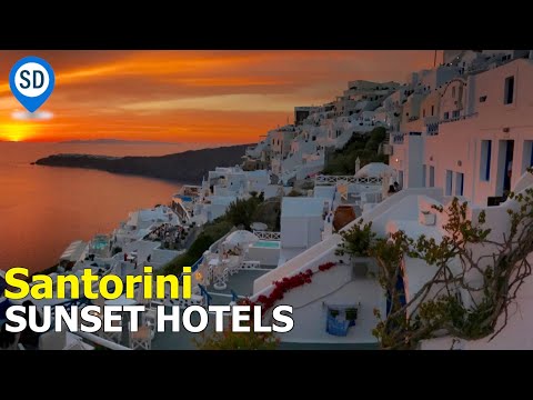 Hotéis em Santorini com vista para o pôr do sol - de Fira a Imerovigli e Oia