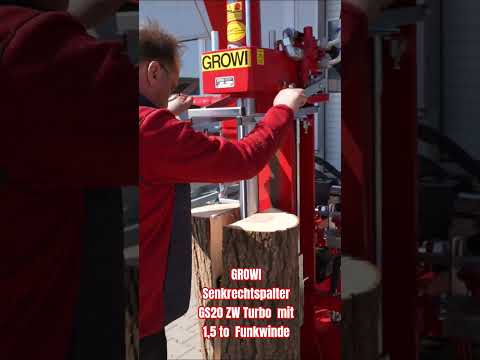 GROWI Senkrechtspalter GS20 mit 1,5 to Funkwinde #holzspalter #wirliebenholz #Senkrechtspalter #wood