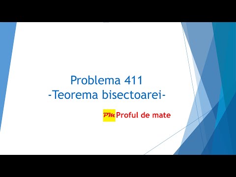 Problema 411: Teorema bisectoarei #profuldemate2020 #Bacalaureat #Evaluare #Națională #matematică