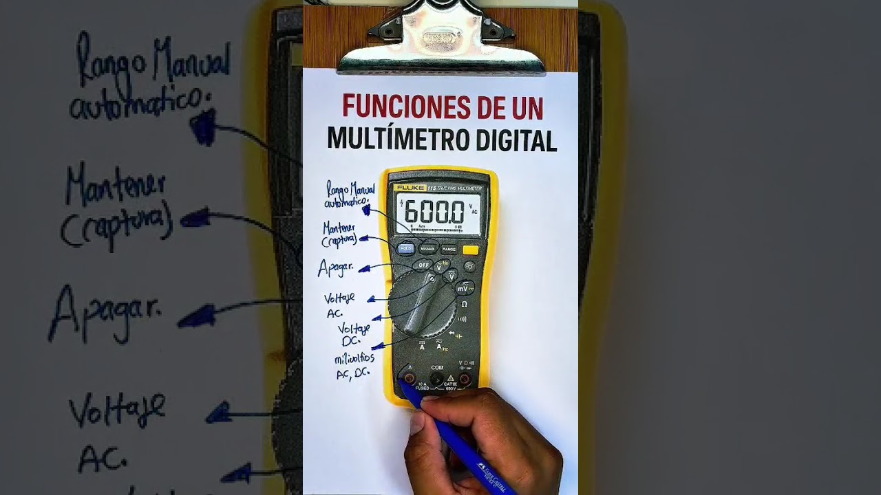 Multimetro digital- funciones 👨🏼‍🔧⚙️#electricidad #ac #dc #electric #tutorial #tips #viral