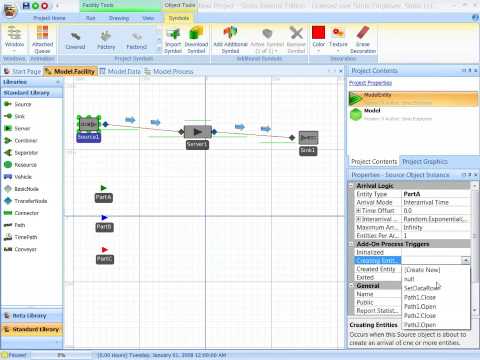 Simio Simulation Software: Referencing entity data in Data Tables