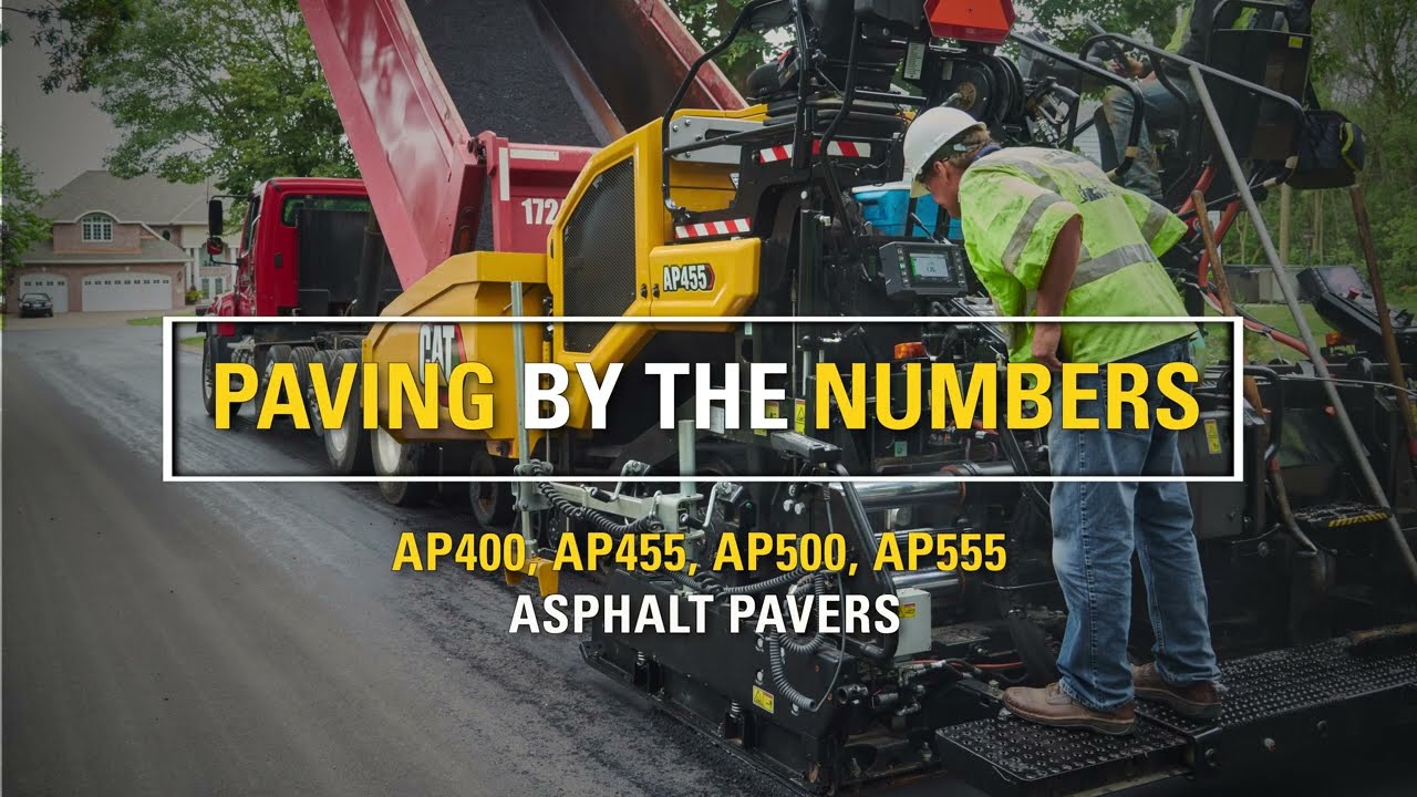 Paving by the Numbers - Cat AP400 AP455 AP500 AP555 Asphalt Pavers