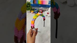 Cute DIY Rubber band Hairband ✨🩷 #shorts #shortsvideo #hairstyle #headband
