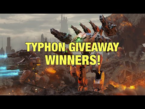 War Robots TYPHON GIVEAWAY WINNERS + Weber Fafnir Sniper Setup Gameplay Demo