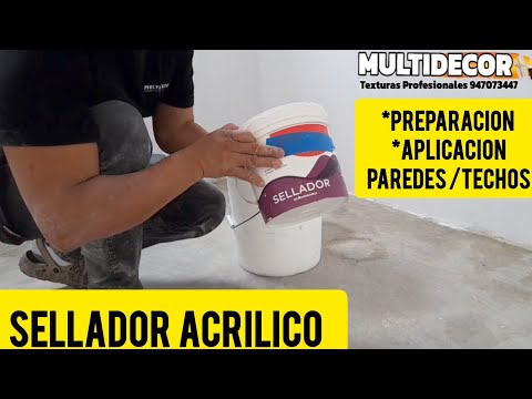 Part of a video titled cómo aplicar SELLADOR a las paredes antes de pintar ... - YouTube
