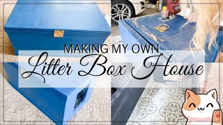 How I Turned An Old Trunk Into A Litter Box House | DIY Hidden Litter Box | The Craf-T Home