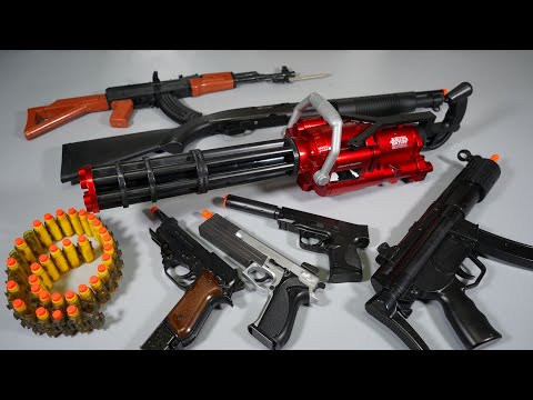 Gatling gun Shell ejecting Toy Gun - Nerf Gun - AK47 Airsoft Gun -MP5- REALISTIC TOY GUNS collection