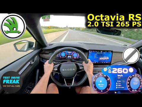 2025 Škoda Octavia RS 2.0 TSI (265 PS) TOPSPEED POV 🚗 Autobahn Drive | No Speed Limit