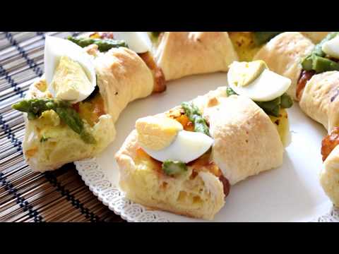 CORONA PASQUALE CON PATATE ASPARAGI E UOVA SODE